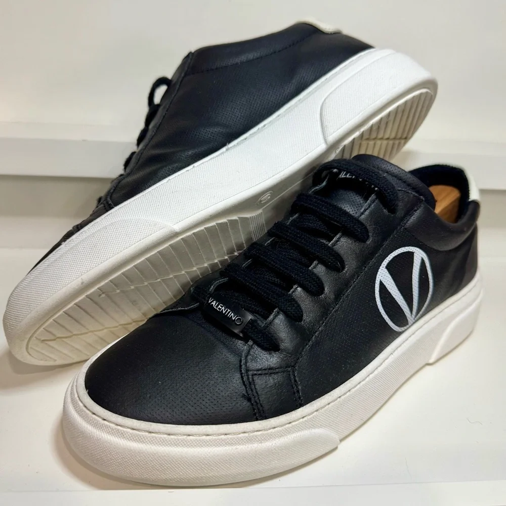 VALENTINO BY MARIO VALENTINO Febo Sauvage Pt. Leather Sneakers Men 7 Women 8.5 - Picture 16 of 16